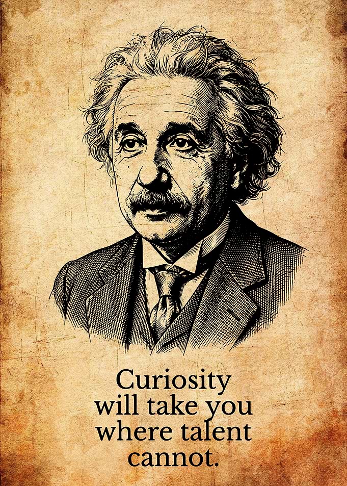 Albert Einstein Inspirational Quote Poster