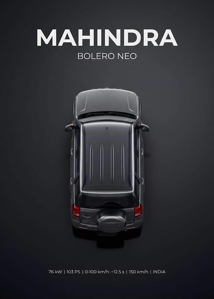 Mahindra Bolero Neo Top View Poster