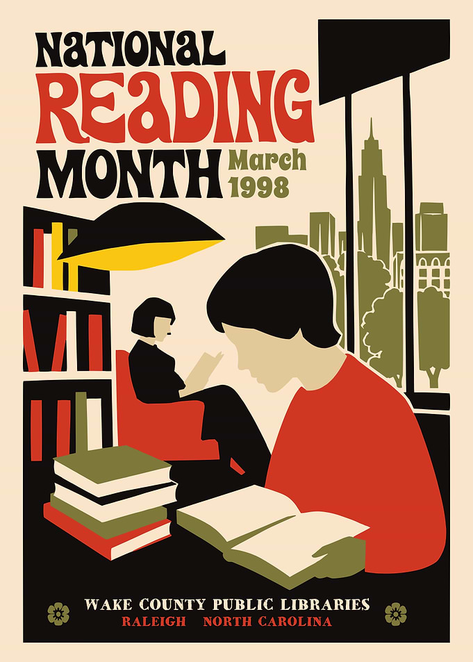 1998 National Reading Month Library Poster
