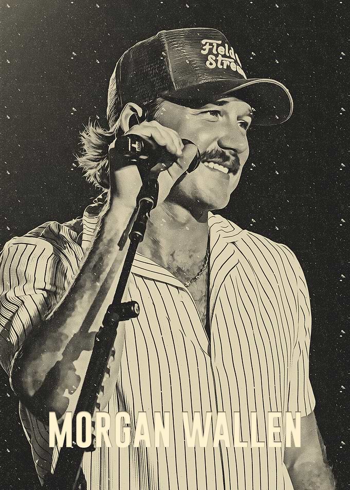 Morgan Wallen Vintage Style Music Poster