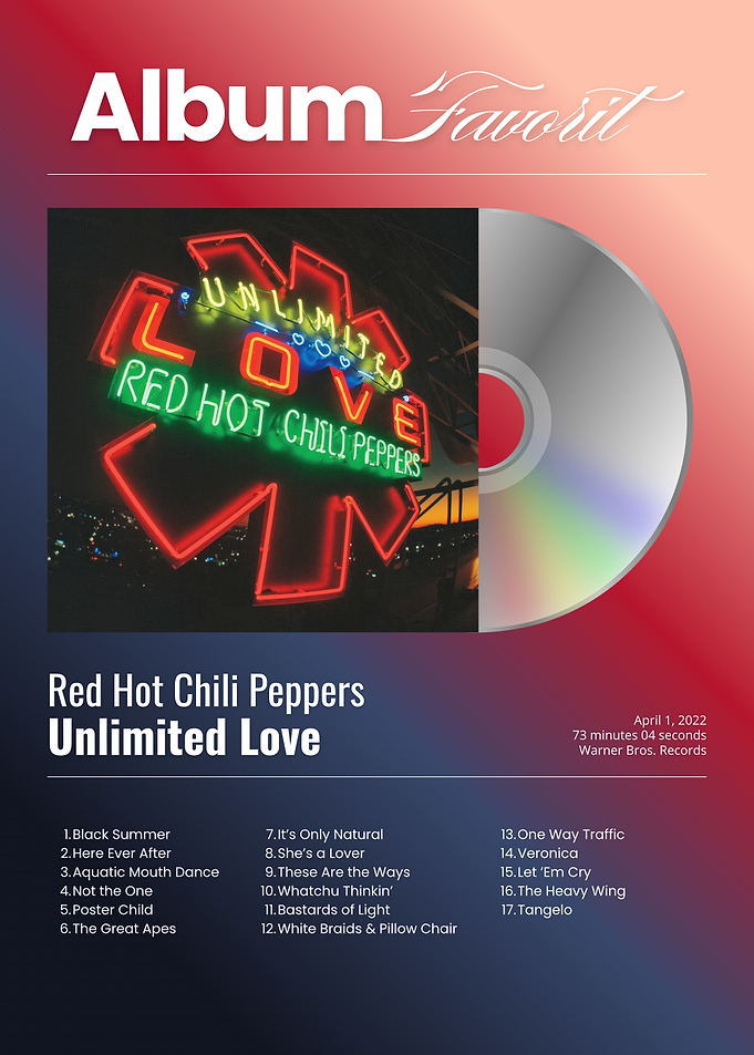 Red Hot Chili Peppers Unlimited Love Poster