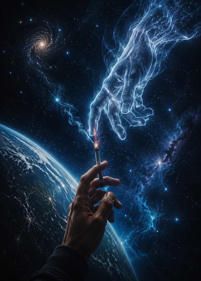Cosmic Spark: Lighting a Cigarette in Space