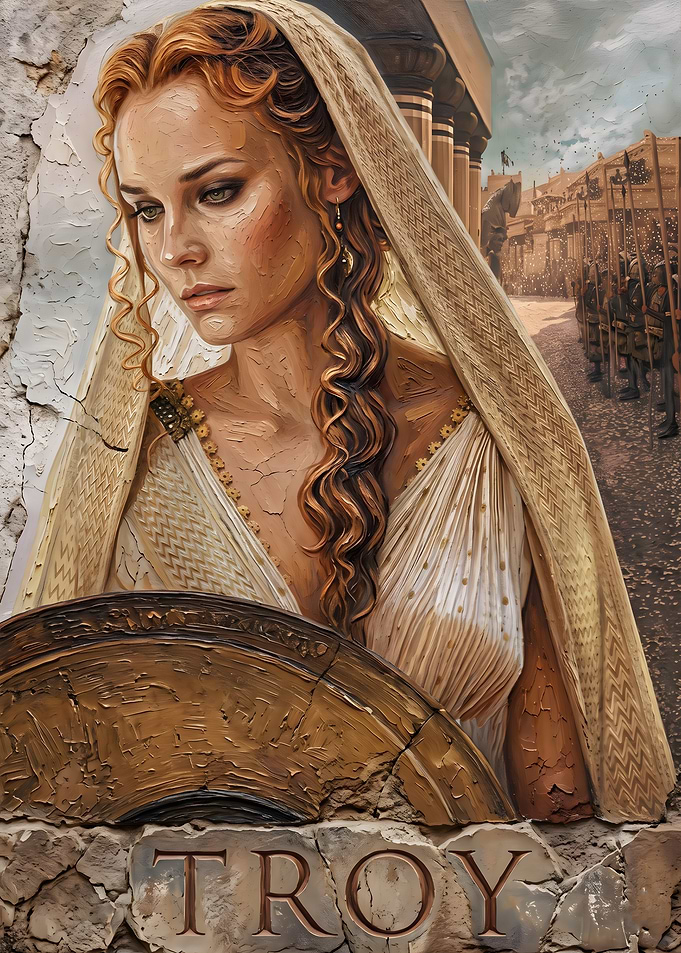 Helen of Troy Impasto Style Painting