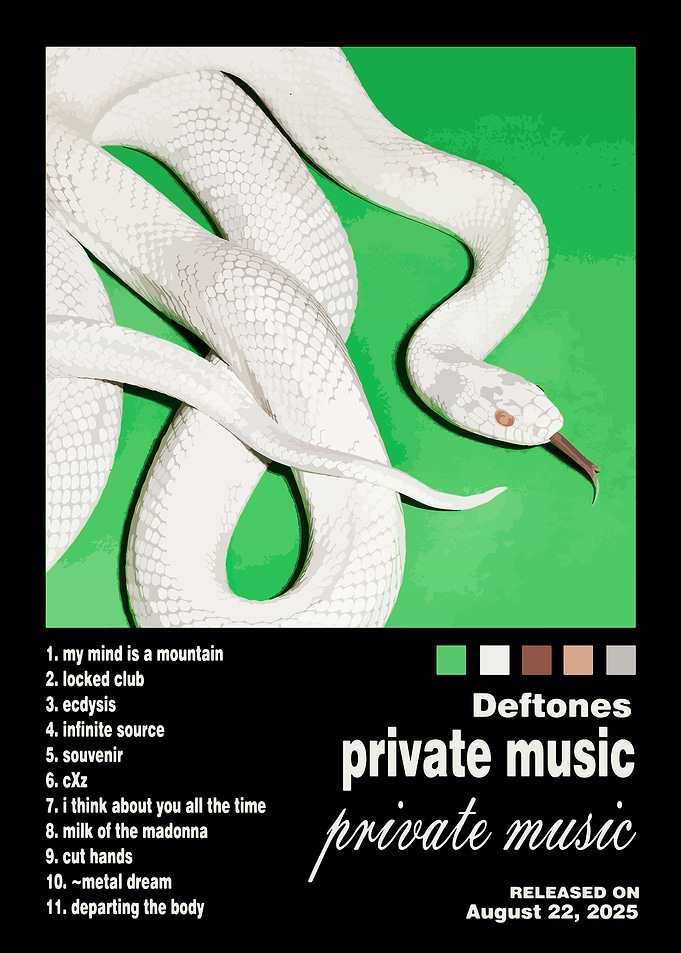 Deftones Private Music Album Poster