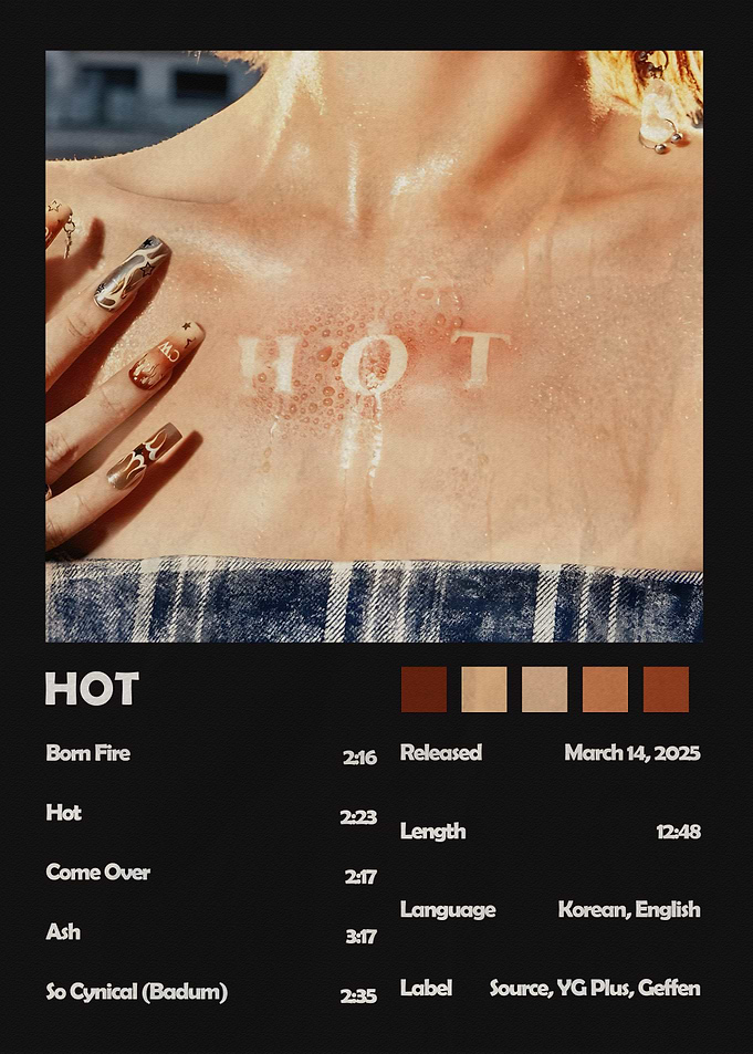 HOT Music Album Poster with Tracklist