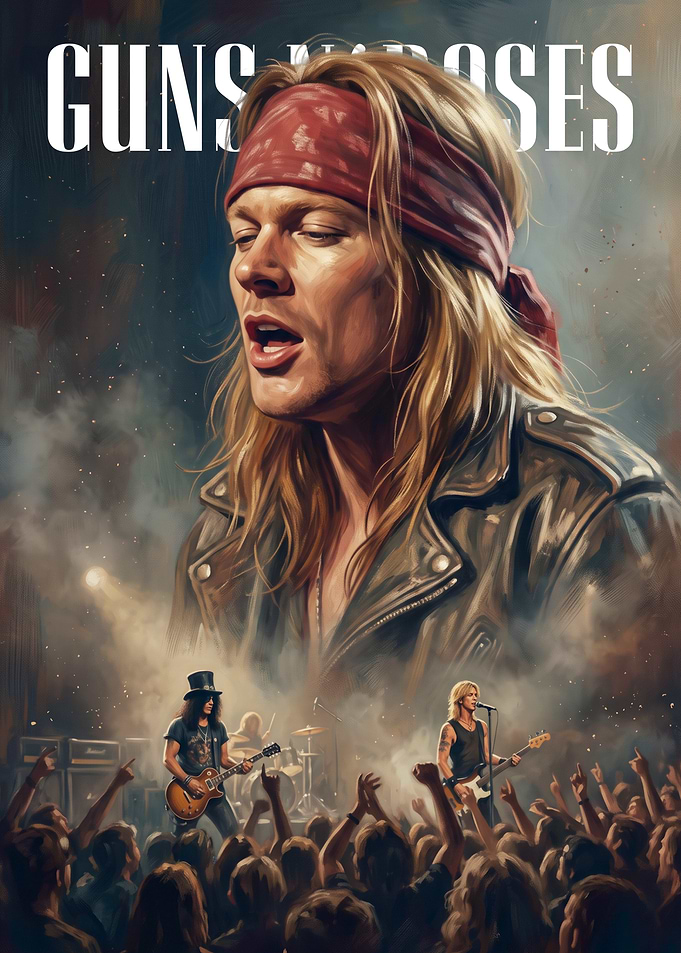 Guns N' Roses Concert Poster Art