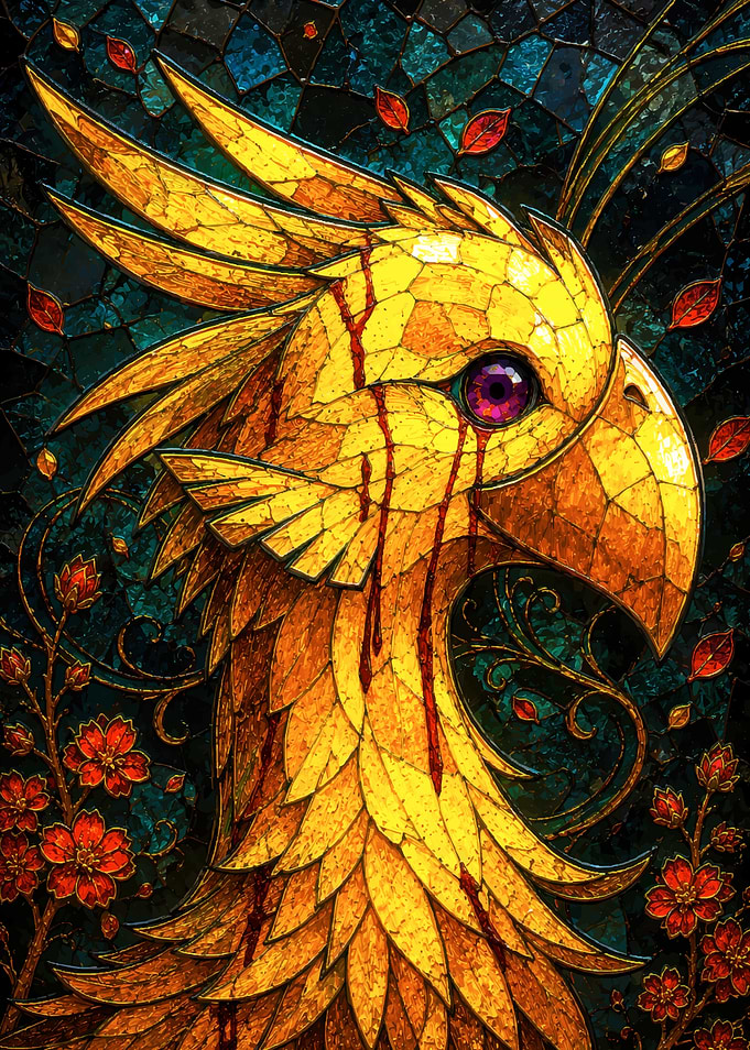 Stained Glass Chocobo Portrait