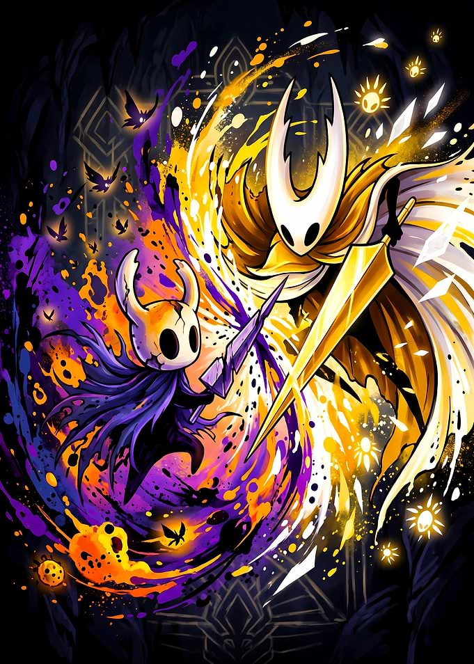 Hollow Knight and Pure Vessel Battle