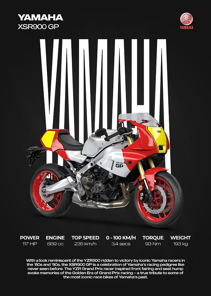 Yamaha XSR900 GP Retro Sport Heritage Motorcycle