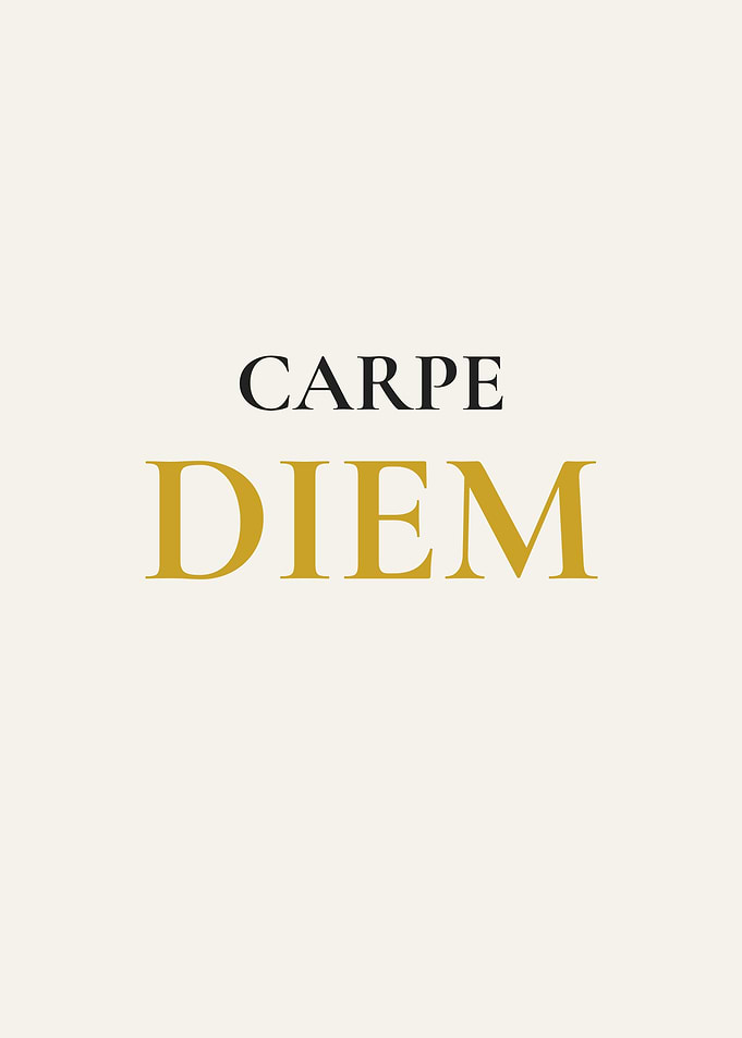 Carpe Diem Minimalist Text Art