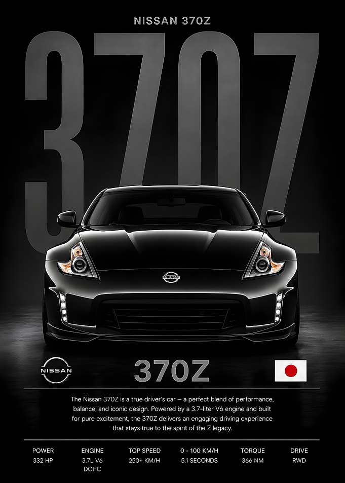 Nissan 370Z, Car Poster