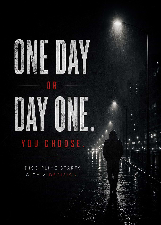 One Day or Day One Motivational Poster