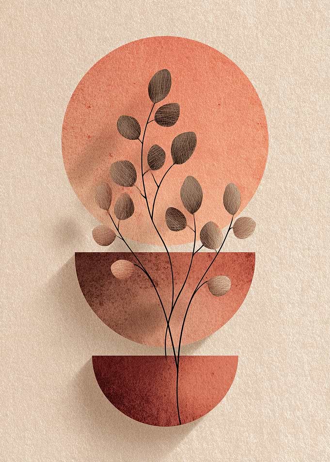 Minimalist Abstract Botanical Wall Art