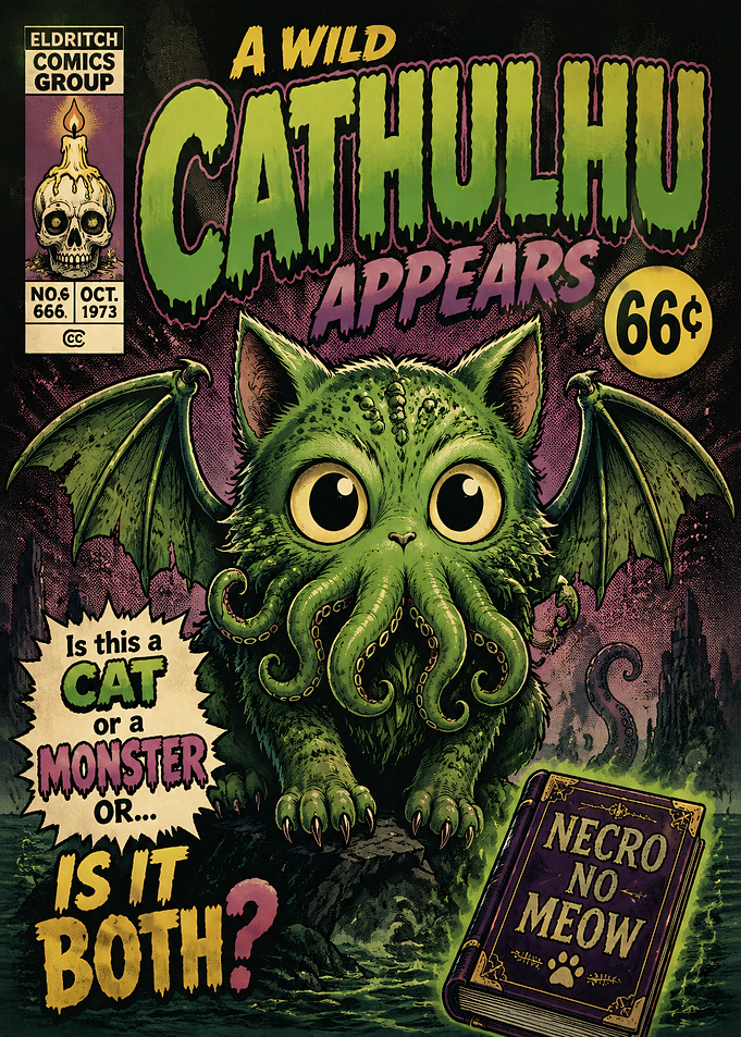 A Wild Cathulhu Appears Comic Cover