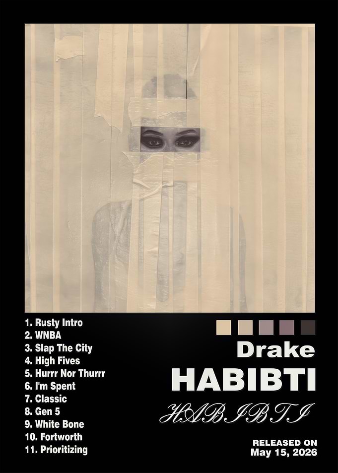 Drake HABIBTI Album Cover Poster