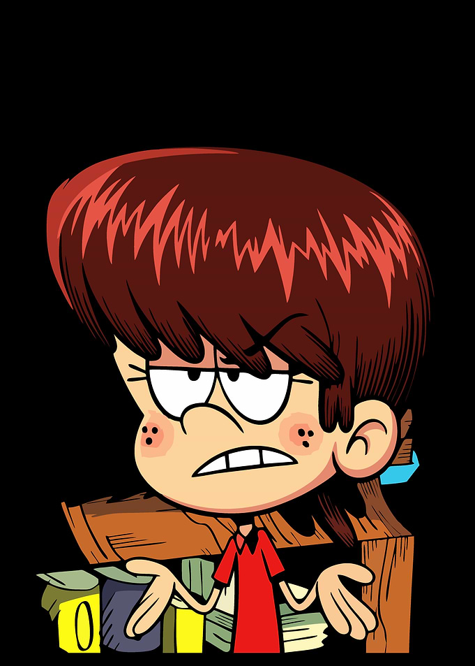 Lynn Loud Jr. Shrugging Cartoon Art