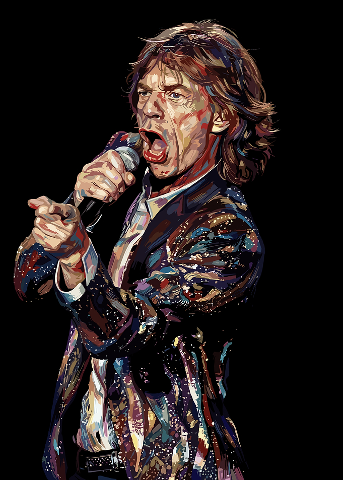 Mick Jagger Pop Art Portrait