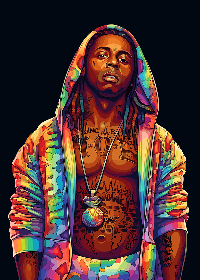 Vibrant Lil Wayne Pop Art Portrait