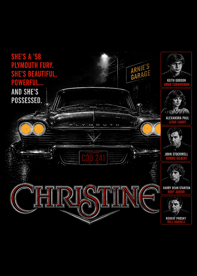 Christine Movie Poster Featuring 1958 Plymouth Fury