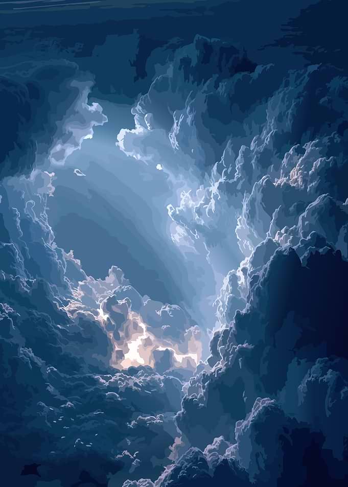 Dramatic Blue Sky and Clouds