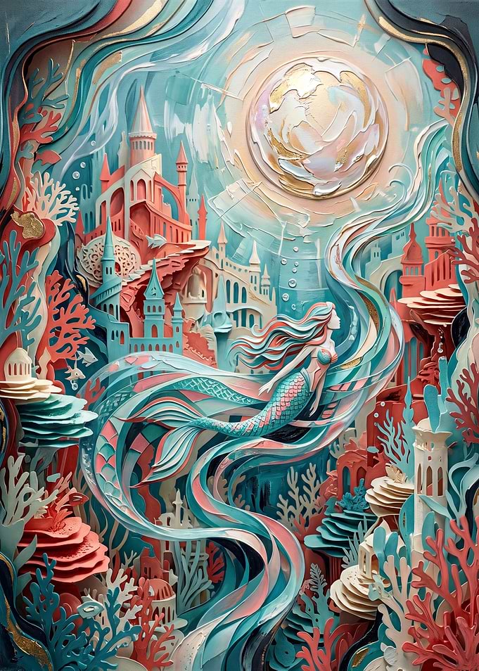 Layered Paper Art Mermaid Kingdom