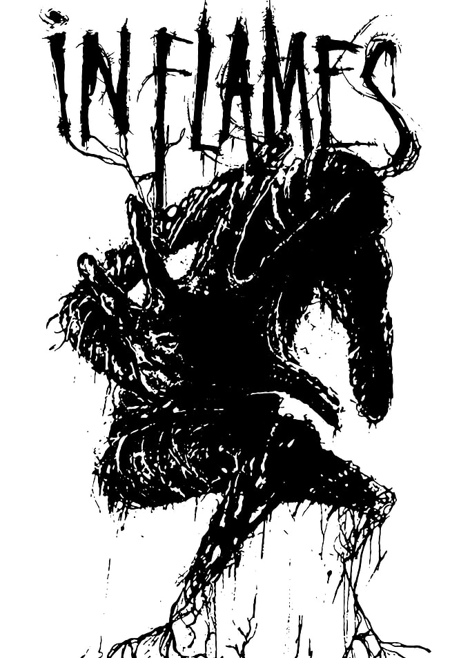 In Flames Black and white