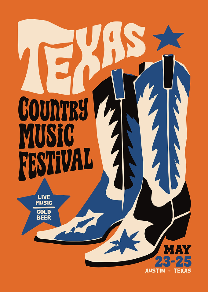 Texas Country Music Festival Poster
