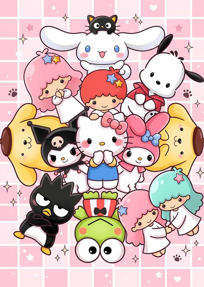 Sanrio Friends Group Illustration