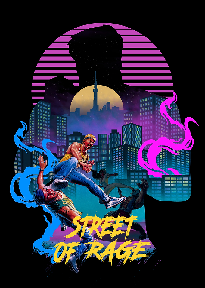 Streets of Rage Retro Gaming Poster