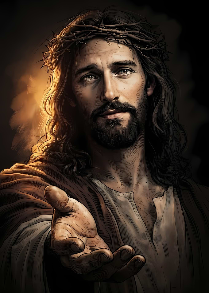Jesus Christ Reaching Out Hand