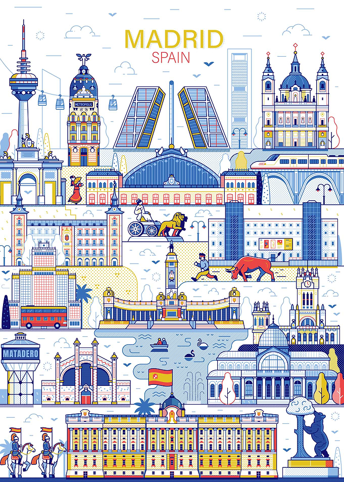 Madrid Travel City Poster