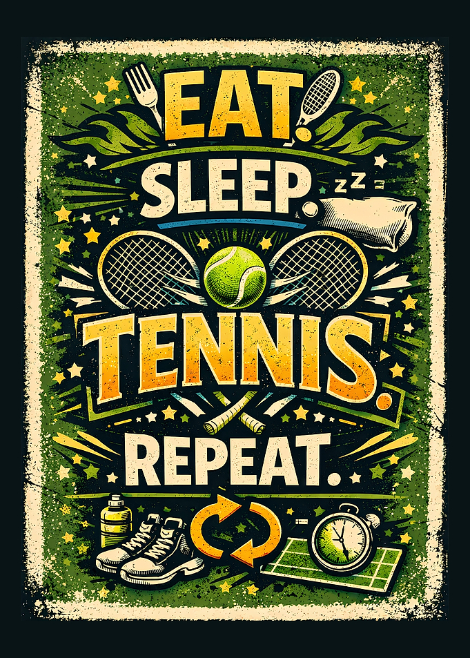 Eat Sleep Tennis Repeat Poster