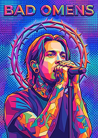Bad Omens Pop Art Portrait