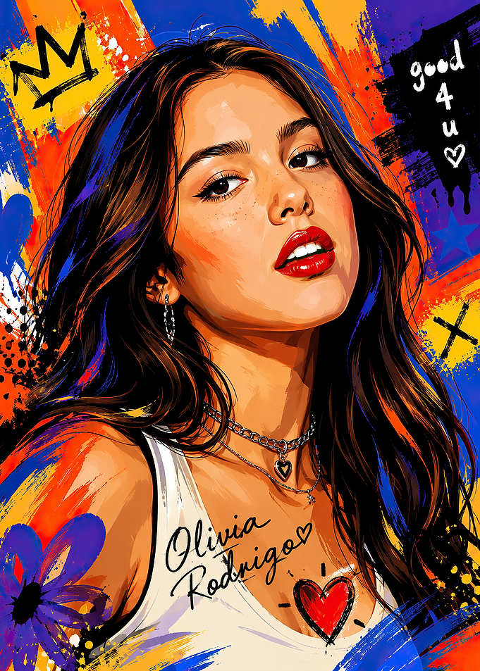 Olivia Rodrigo Pop Art Portrait