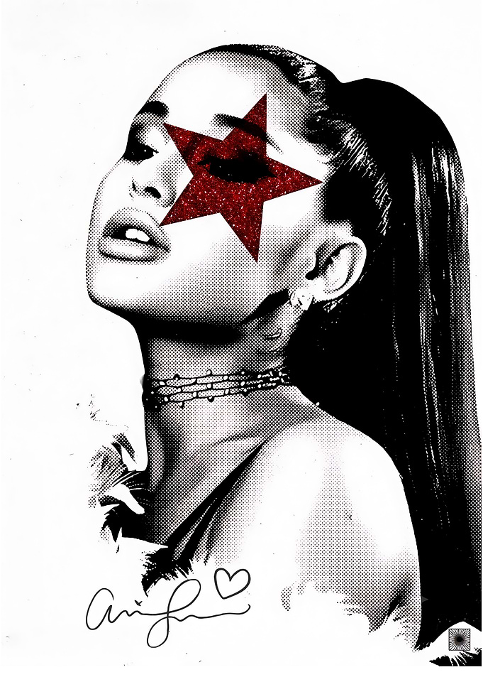 Ariana Grande Pop Art Portrait