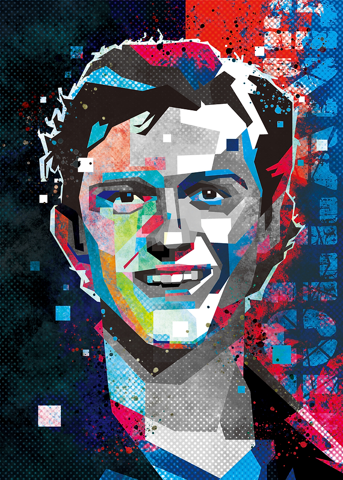 Geometric Pop Art Portrait of Man