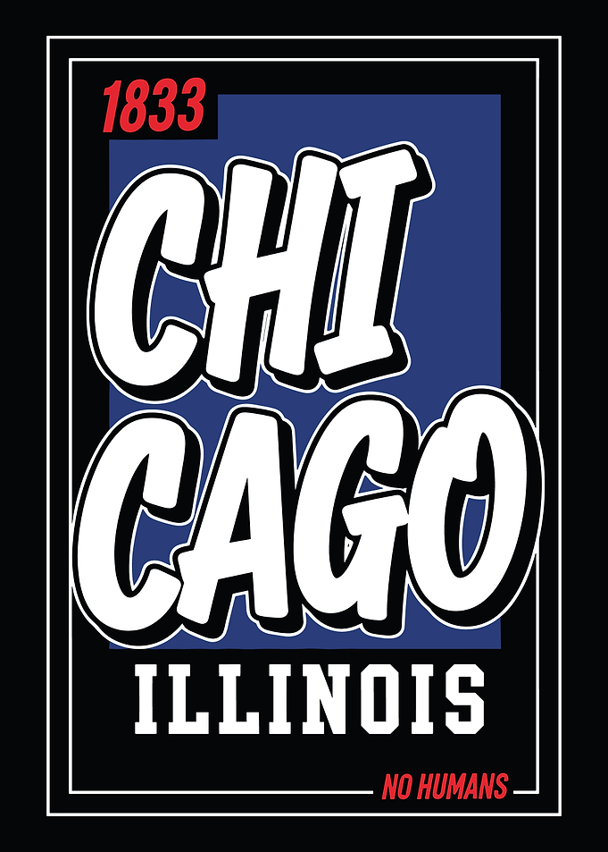 Chicago Illinois Graphic Design Poster