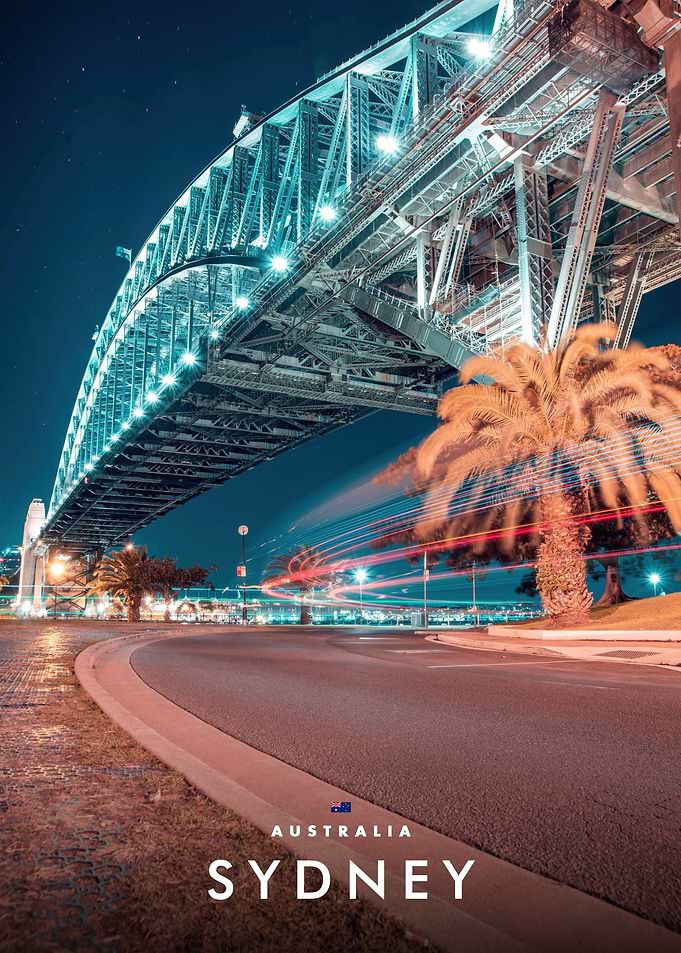 Sydney Harbour Bridge Night View