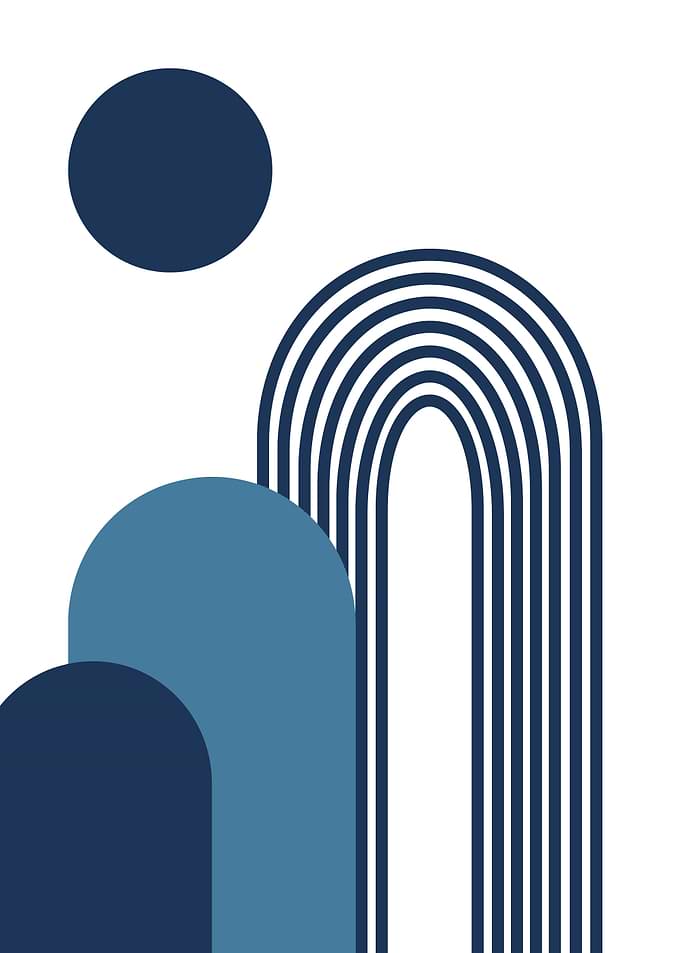 Minimalist Blue Abstract Geometric Art