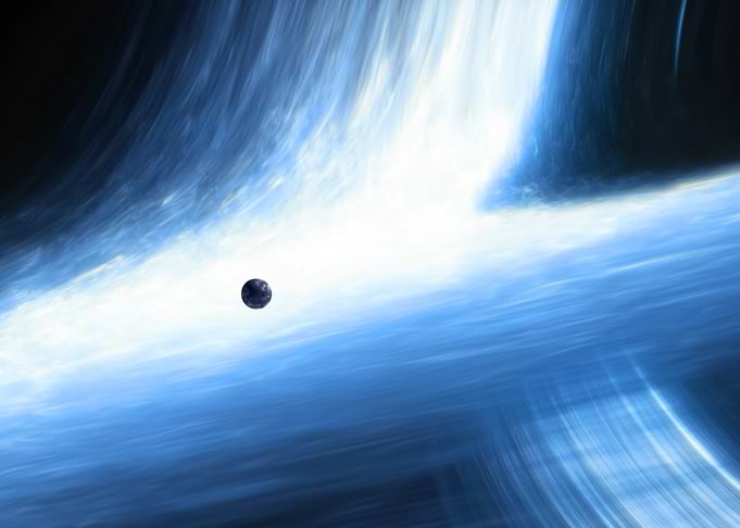 Planet Orbiting a Massive Black Hole