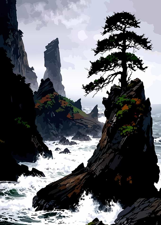 Lone Pine on Coastal Rock
