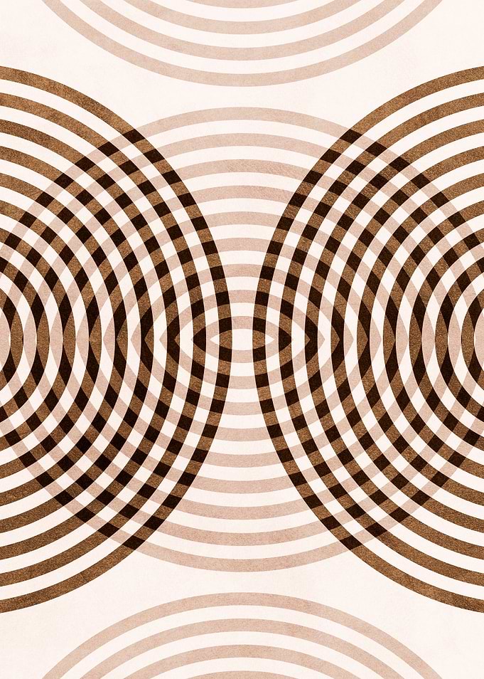 Abstract Brown Concentric Circle Pattern
