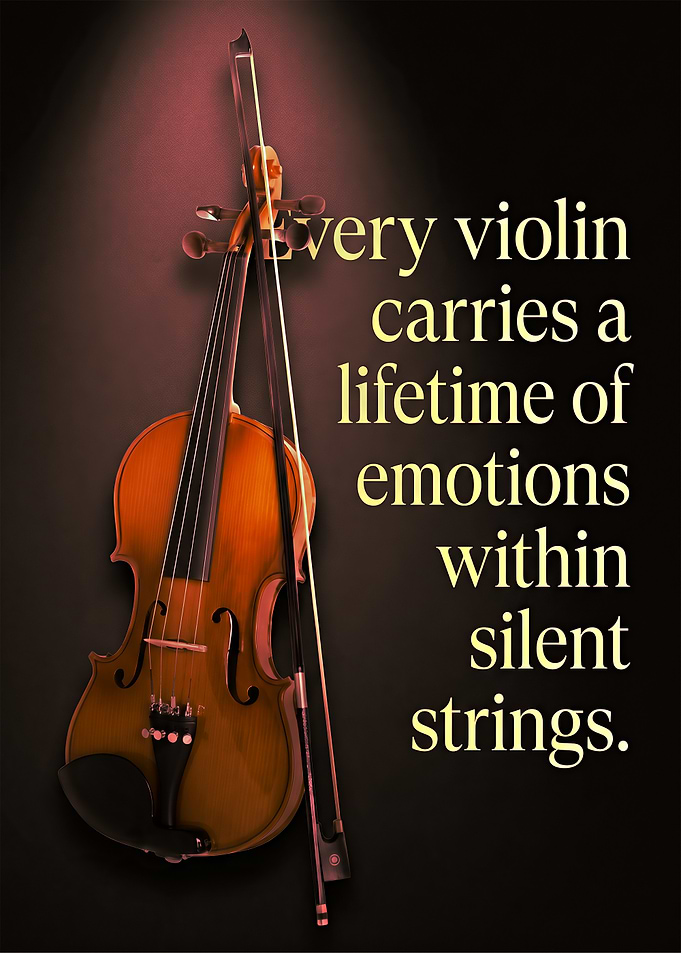 Violin Inspirational Quote Poster