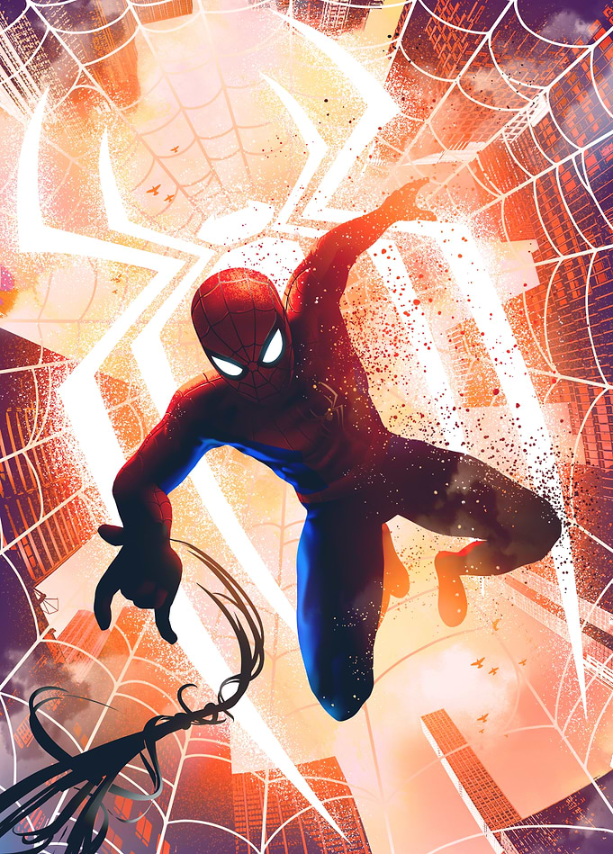 Descending with Logo Spider-Man: Brand New Day