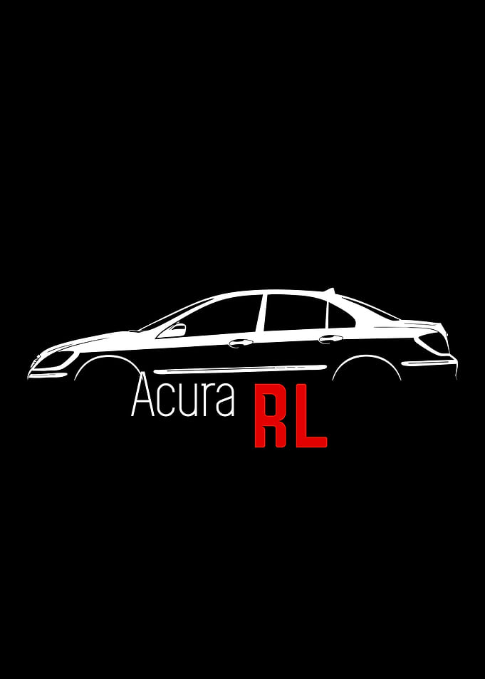 Acura RL Minimalist Car Silhouette