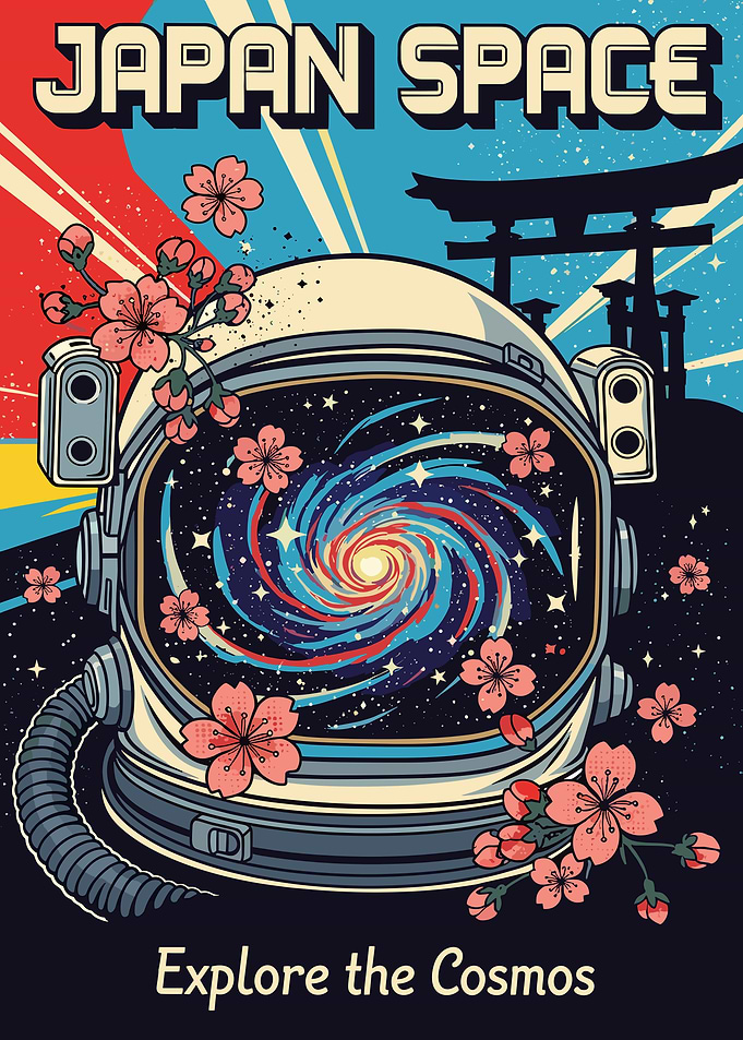 Japan Space Explore the Cosmos Poster