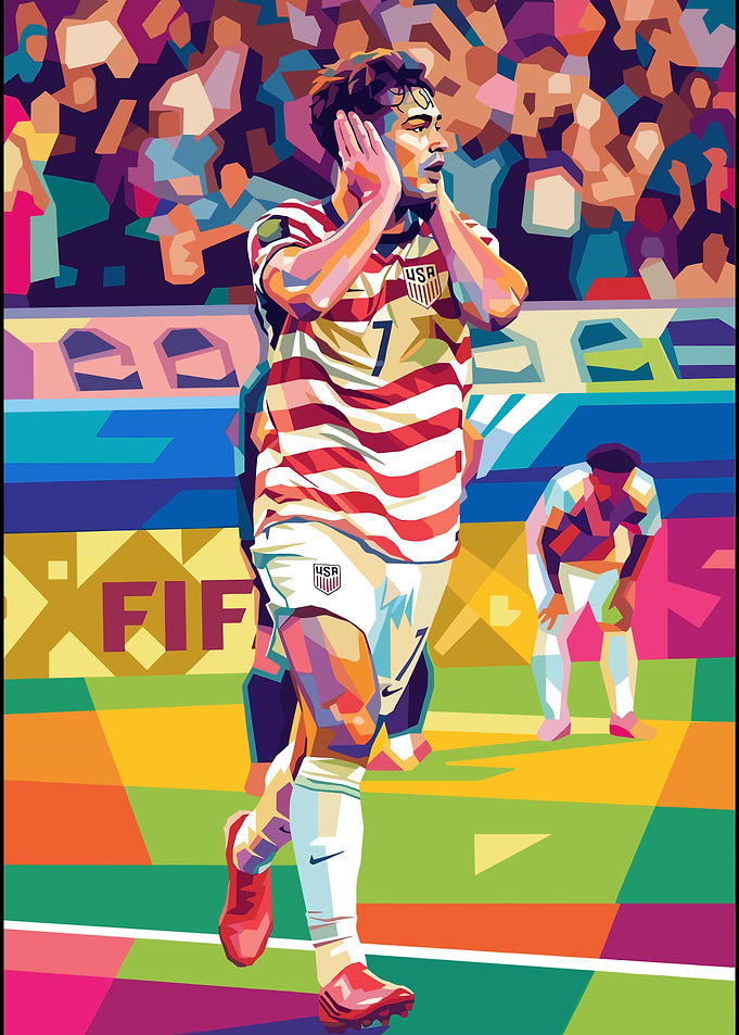 Gio Reyna USA Soccer Pop Art