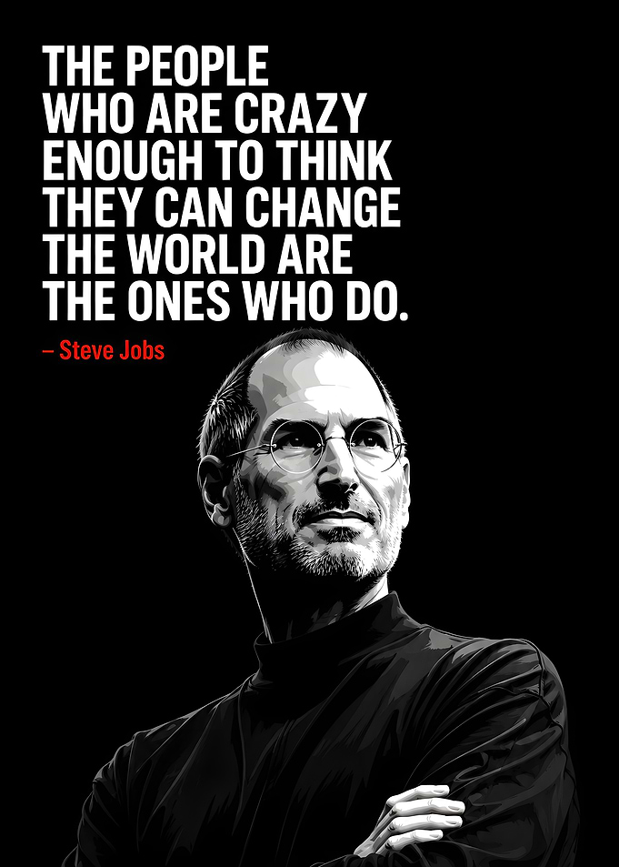 Steve Jobs Inspirational Quote Poster