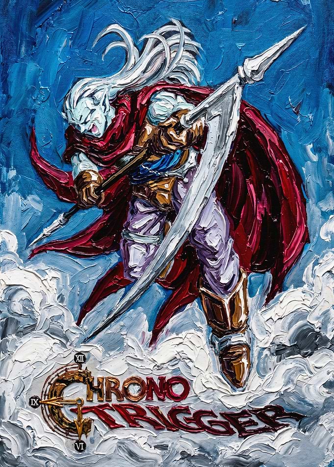 Magus from Chrono Trigger Oil Painting