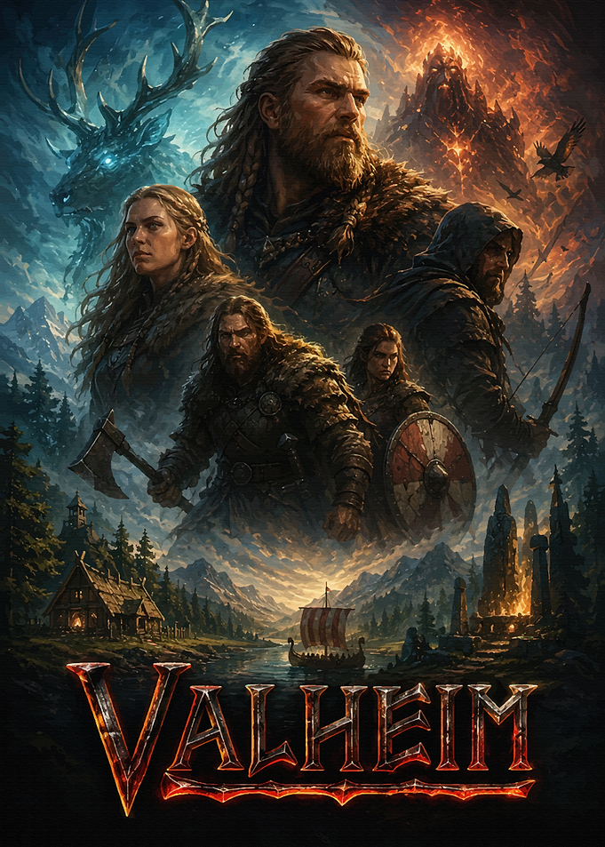 Valheim Viking Adventure Poster